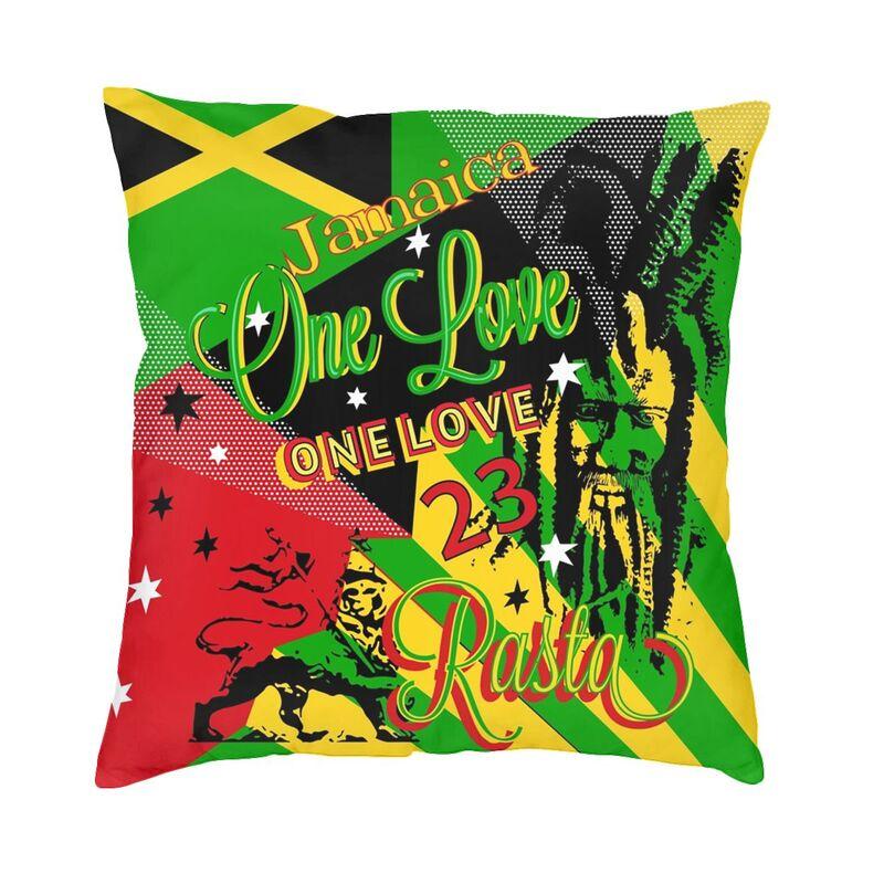

Jamaican Rasta One Love Party Cushion Cover Two Side 3D Printing Floor Pillow Case for Living Room Cool Pillowcase Decoration 30x30cm 12x12in