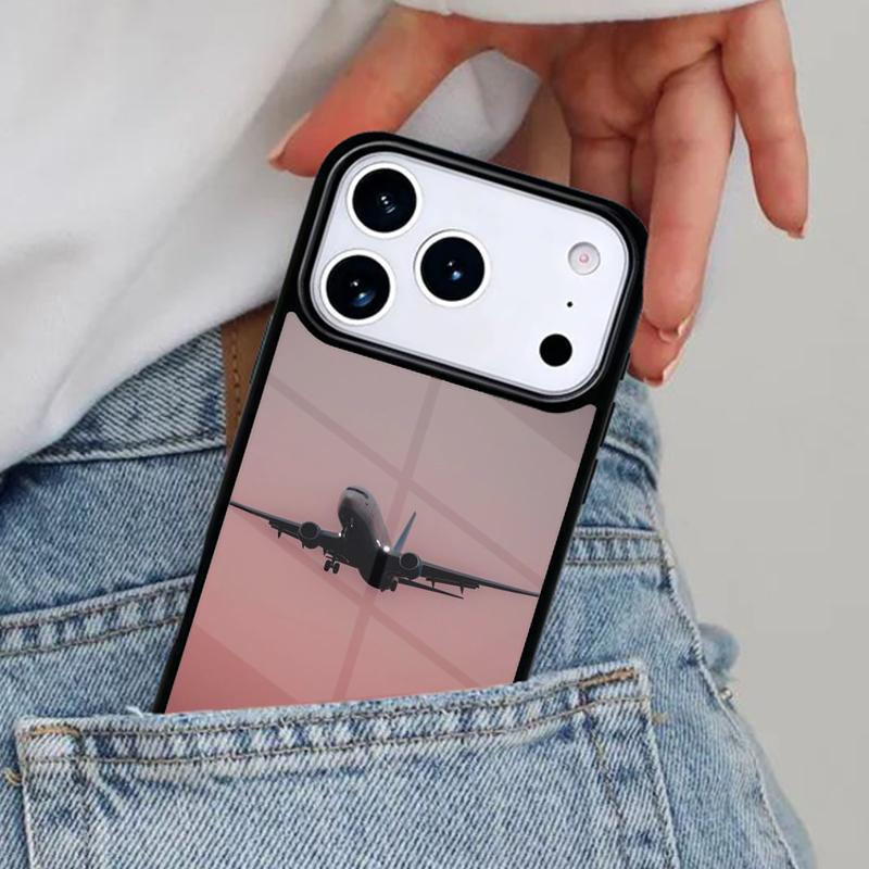 Aircraft Airplane Fly Travel soft Phone Case for iPhone 16e 15 14 13 12 17 Pro Max Plus Air 17pro Cover Coque