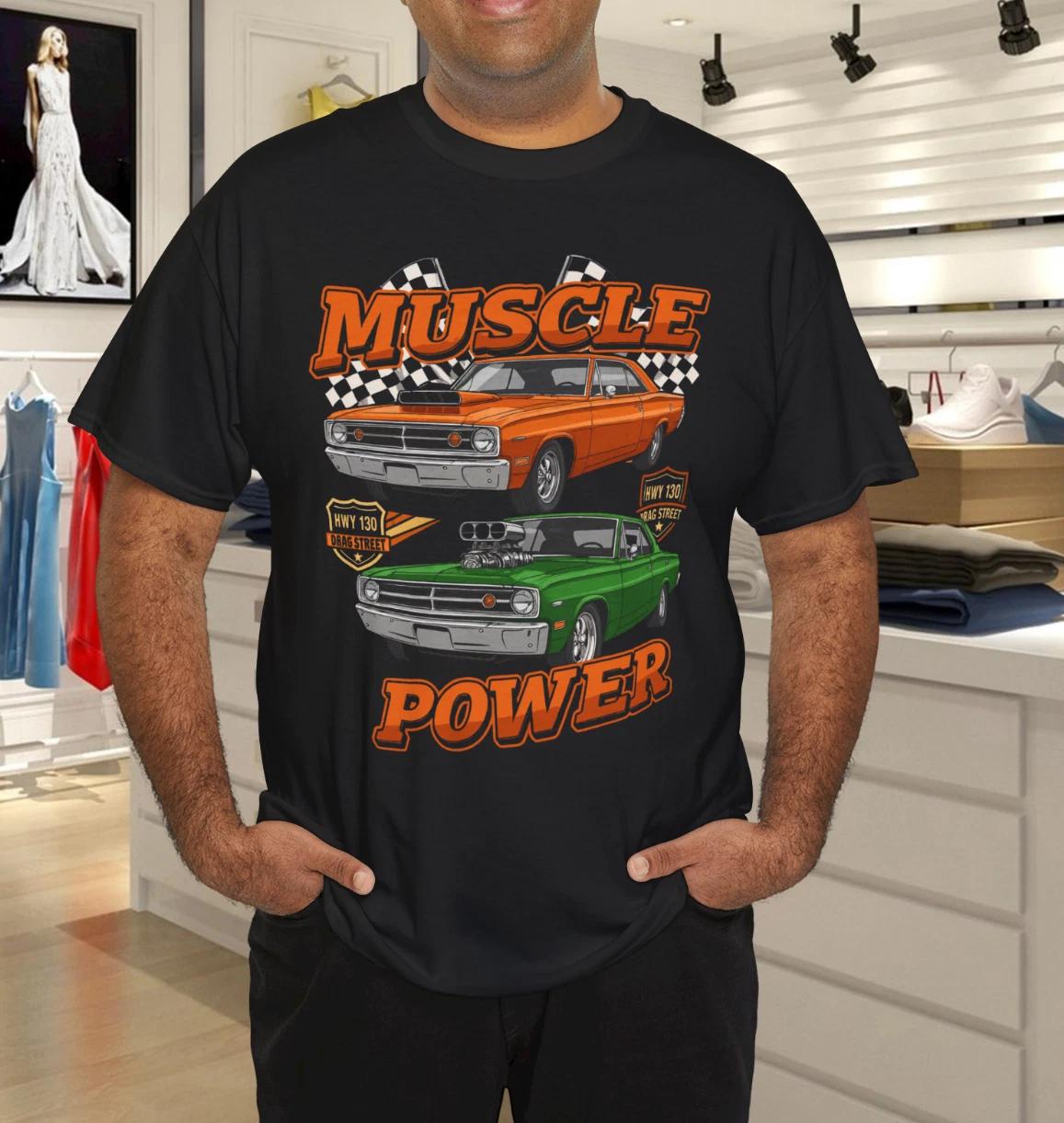 

Muscle Power Street Performance Racing Graphic Tee Vintage Color Streaks Shirt 4XL