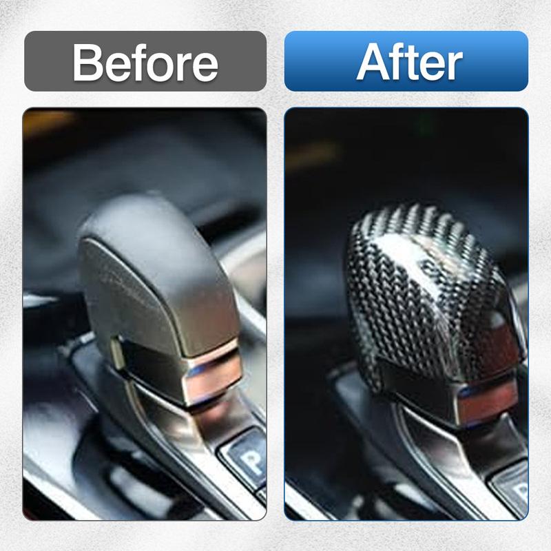 ABS Car Gear Shift Knob Head Trim Cover for Lexus NX260H 350H RX350H   2024 2025 Carbon Fiber Black