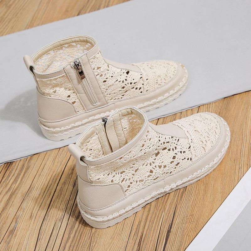 Modă Vânzări Fierbinți 2025 Pantofi Noi de Vară cu Plasă Respirabilă pentru Femei, cu Șireturi, pentru Mers, Decupați, Noi, Solizi, Antiderapanți, Casual, Mărimi 35-40 Pantofi