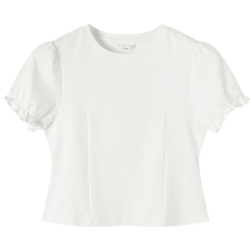 TonLion Women s Puff Sleeve Short Sleeve T-Shirt M