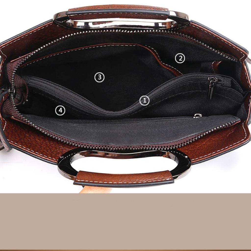 Leather handbag texture single shoulder oblique straddle bag vintage handmade wealth has deer woman bag