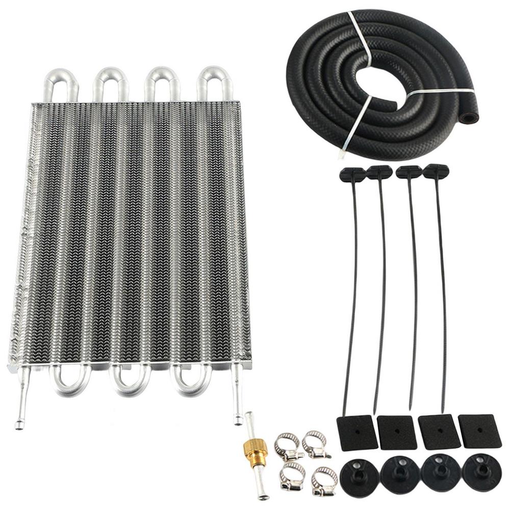 4/6/8 Rows Car Engine Oil Cooler Automotive Oil Condenser Ultra-Cool Tube Transmission Cooler Universal Transmission Radiator