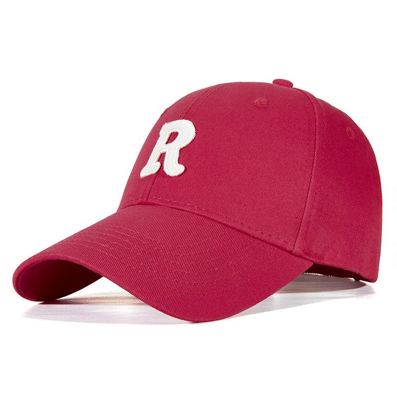 Unisex Hard Top Baseball Cap With Letter Embroidery Sun Protection Brim Hat For Couples Kids Outdoor Casual Wear