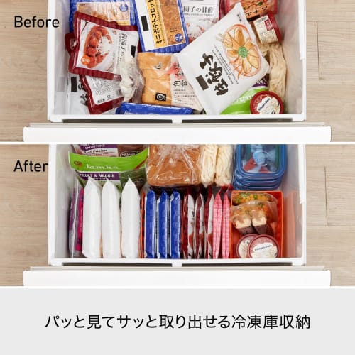 Like-it Kitchen Storage, Sliding, Connectable Freezer Storage Stand with Dividers & Box, Approx. 16.5cm W x 13cm D x 10.5cm H / Box Approx. 18cm W x 1