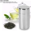 Metal Tea Canister with Rounded Lid for Loose Tea, Coffee and Kitchen Shelf Storage In Cupboards or Open Shelves