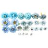 1 Set Artificial Flowers Graduation Decorations Flower Kit DIY Assorted Cap Stickers Glitter Number