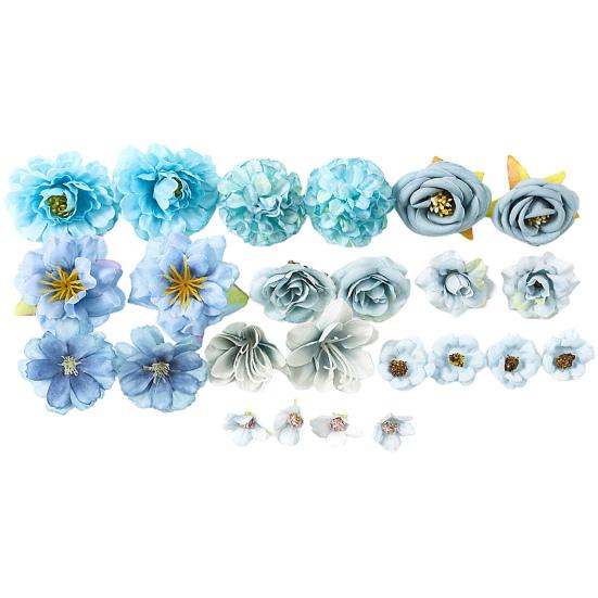1 Set Artificial Flowers Graduation Decorations Flower Kit DIY Assorted Cap Stickers Glitter Number