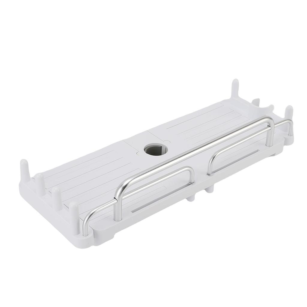Extendable Shower Shelf Liftable Shower Organizer Rack Holder with Towel Bar for Bathroom