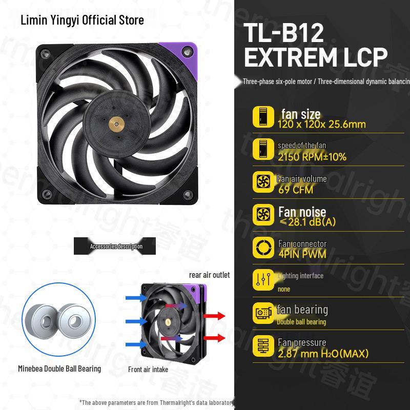 Thermalright TL-B12 EXTREM 12cm LCP Performance Radiator Fan