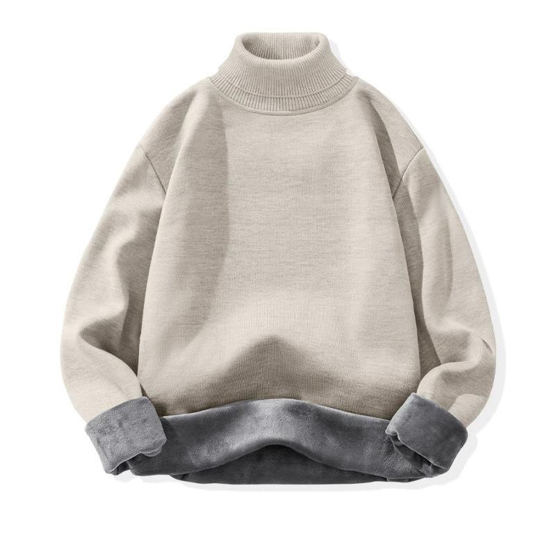 Zimní fleecové teplé pulovry Pánský rolákový svetr Pletenina Svetr Pánský ležérní svetr Slim fit Svetr pro pár