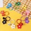 Girls Wild Korean Bell Candy Color Flower Keychain Bag Pendant Fashion Jewelry Key Ring