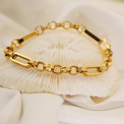 Vacuum Electroplating Splicing Cross Buckle Bracelet Niche Light Luxury 18K Stainless Steel Jewelry Women'S Jewelry