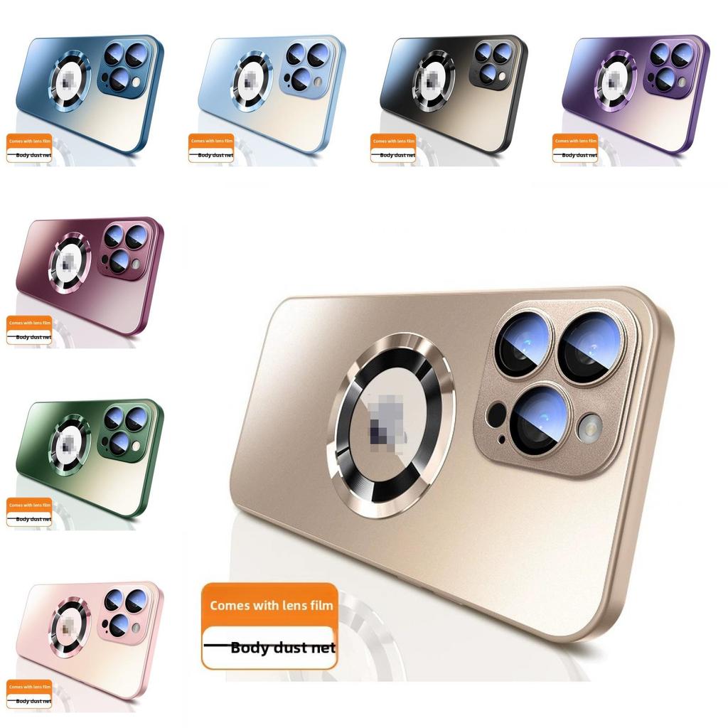 15 For Iphone Pro Matte Glass Magnetic Case With Shockproof Antiindentation
