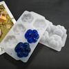 6 Connect Mirror Frosted Cats Paws Pendant Mold Keychain Silicone Mold Handmade Valentine's Day Gift Jewelry Making