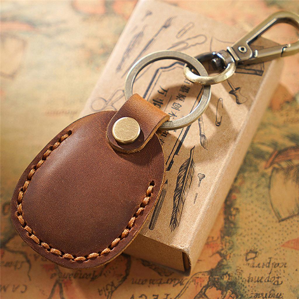 Sturdy PU Leather Keychain Pouches with Multilayer Slots Accessory for Business Professional and Student Daily Use