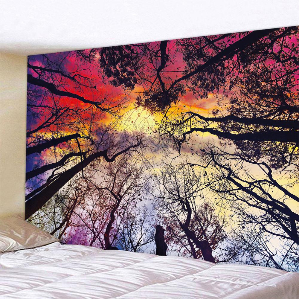 Forest Night Sky Large Home Decoration Tapestry Bohemian Mandala Wall Hanging Background Room Wall Decoration Tapestry