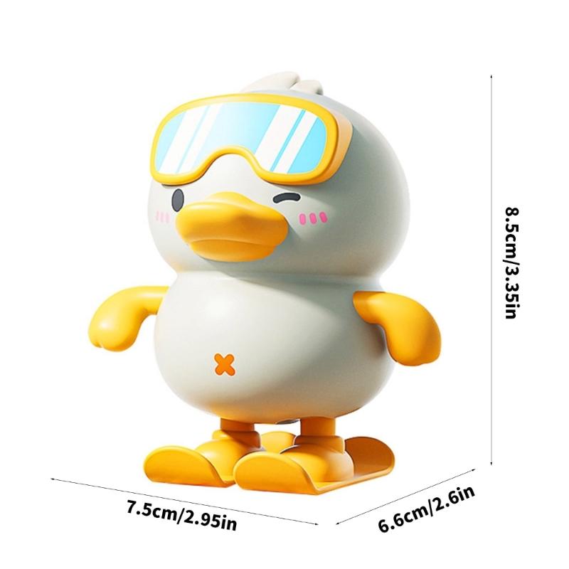 Jumping Snowsports Duck Wind Up Mechanical Toy With Dynamic Movement Safe For Children Creative Toy Pretend Play