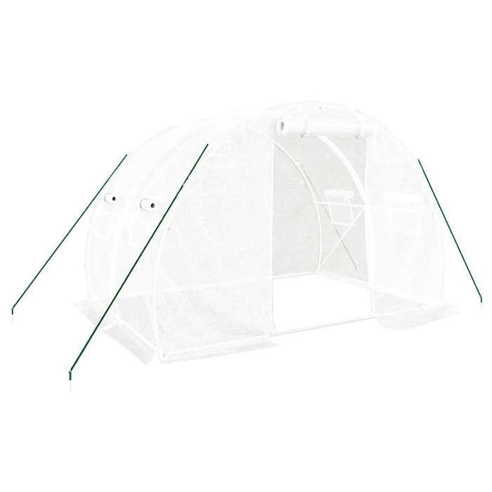 VidaXL Serre avec cadre en acier blanc 6 m² 3x2x2 m 364079