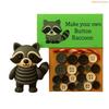 K1AE Unique Plastic Button Craft Project Animal Ornament Set With Easy Instructions