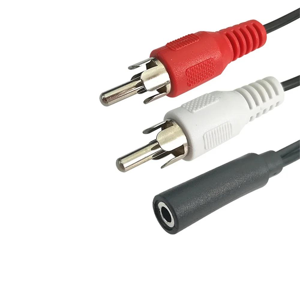 3,5-mm-Klinkenstecker auf 2 Cinch-Buchsen Cinch Stereo Y Audio-Kabel Konverter Adapter Hohe Qualität Großhandel