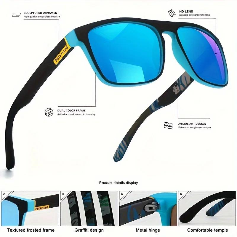 3Pcs Fantasy Cool Classic Polarized Square Fashion Glasses for Men and Women Outdoor Sports Party Vacation Travel Driving