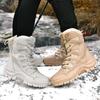 Large size outdoor velvet travel snow boots thickened warm hiking winter couple high-top cotton shoes