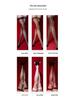 Little Matchmaker White Silk Lace Bow Thigh-High Socks with Red Trim