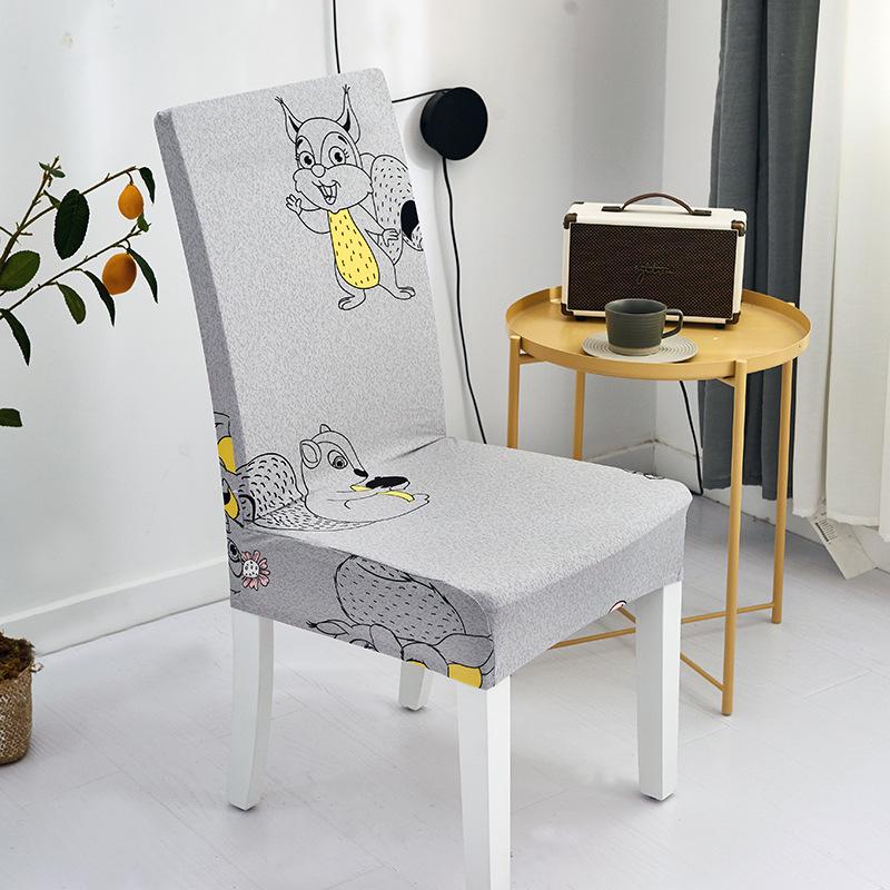 Elastic Printed Chair Cover for Dining and Hotel Use