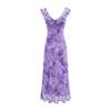 2026 French Retro V-Neck Floral Camisole Dress for Spring Beach Holidays