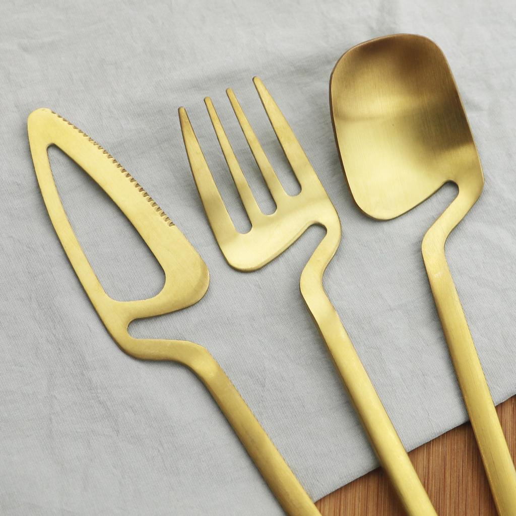 Black Portable Dinnerware Set Knife Fork Spoon Straw Set 304 Stainless Steel Travel Camping Dinnerware Set With Storage Bag