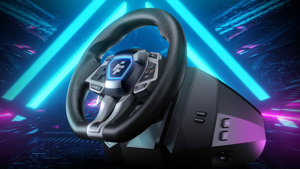 Volante 900° PC/PS4/PS5/XBOX con LED + 3 pedali, 6 marce IMOLA FLASHFIRE