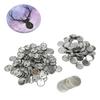 100 Sets Blank Button Badge Parts Set Round Shape Rust Prevention Easy Print Button Pin Badge Kit for Button Making Machine