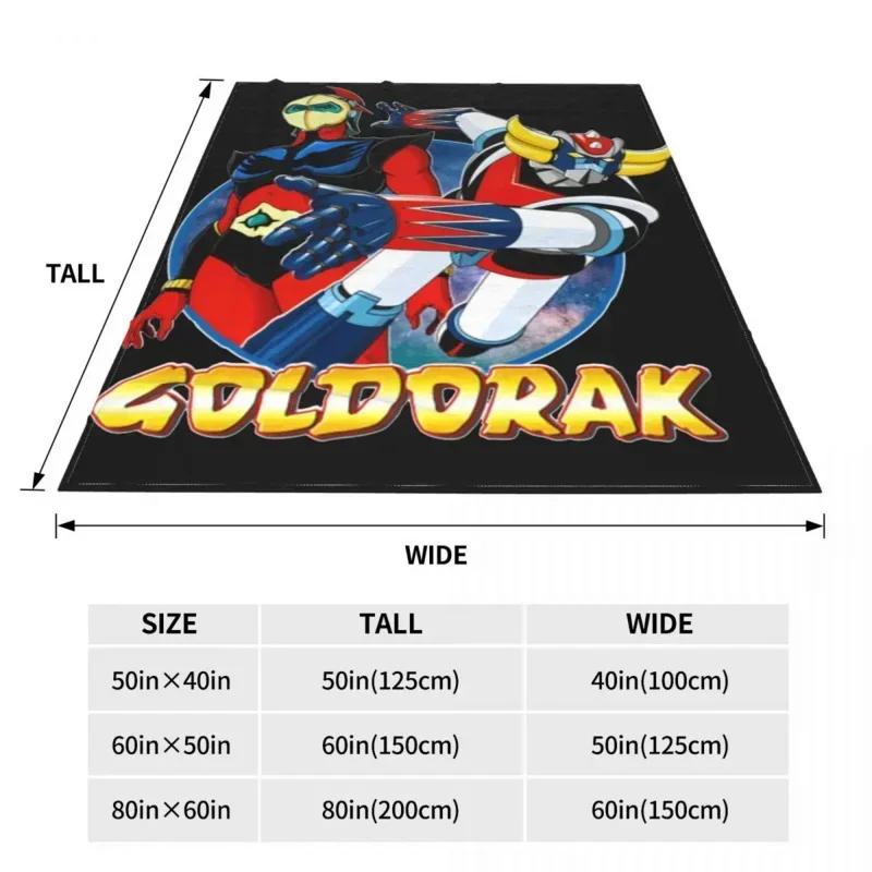 Goldorak Ufo Robot Grendizer Blanket Coral Fleece Plush Summer Air Conditioning Super Warm Throw Blanket for Sofa Office Quilt