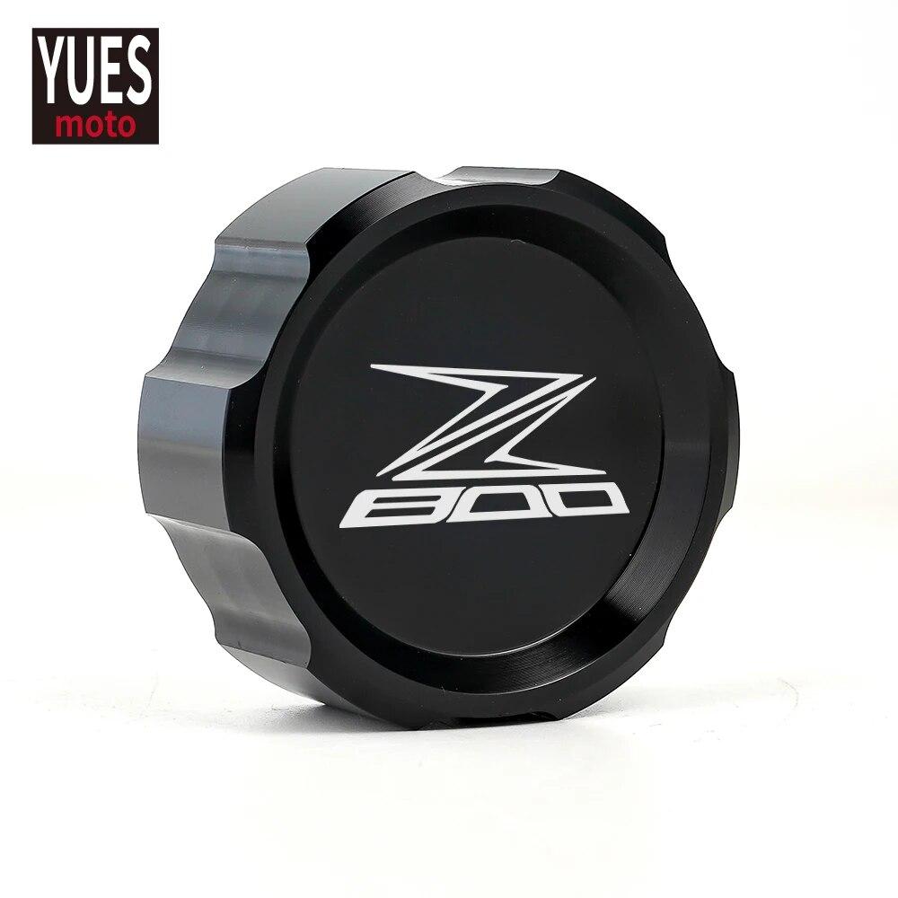 Motorcycle Accessories CNC Front & Rear Brake Fluid Cylinder Master Reservoir Cover Cap Black For KAWASAKI Z800 Z 800