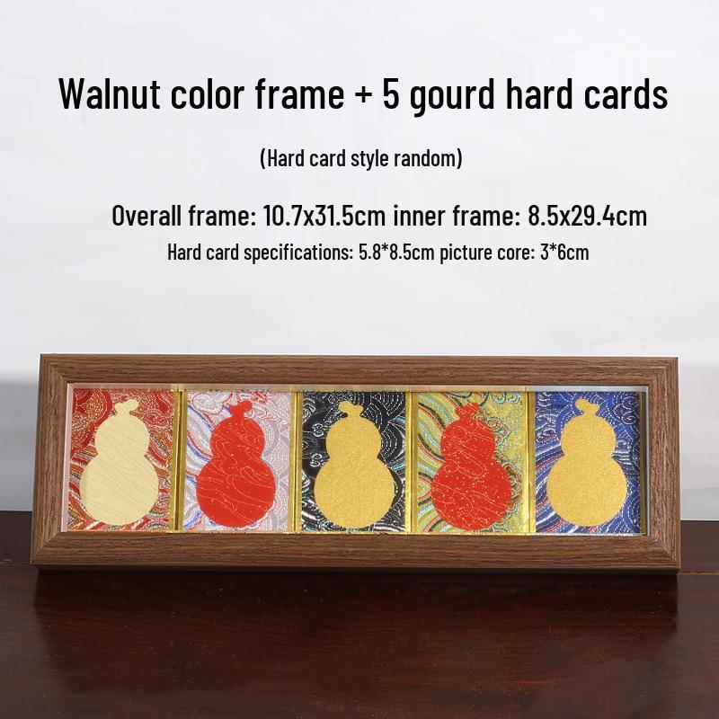 Brocade Calligraphy Ornament: Mini National Style Xuan Paper Pendant - Cultural and Creative Fortune Card Gift