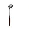ZISIZ Stainless Steel Pear Wood Handle Cooking Utensils