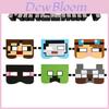 Masque Minecraft Accessoire Cosplay Pour Enfants/Adultes Matériau Recyclable Et De Haute Qualité