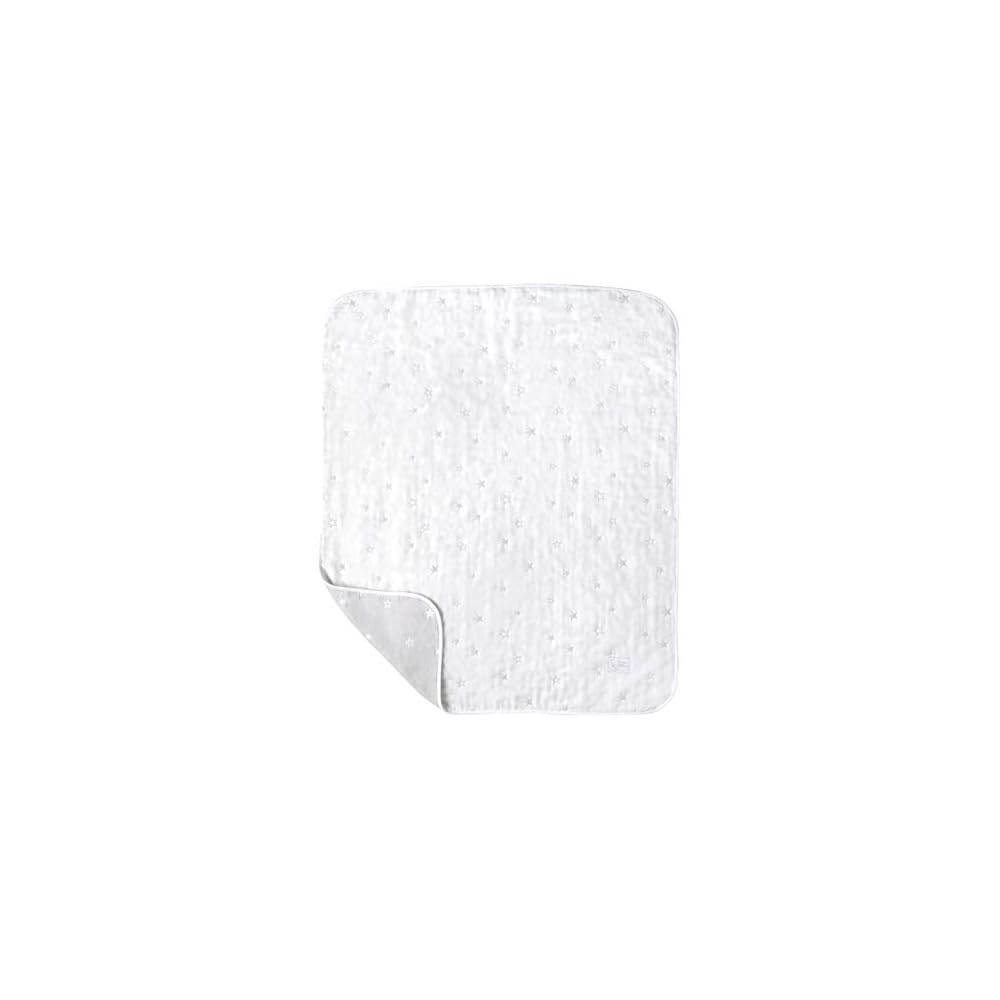 10mois Dimowa Baby Shower Gift Set: 100% Cotton 6-Layer Gauze Blanket (Silver, Medium Size 90 X