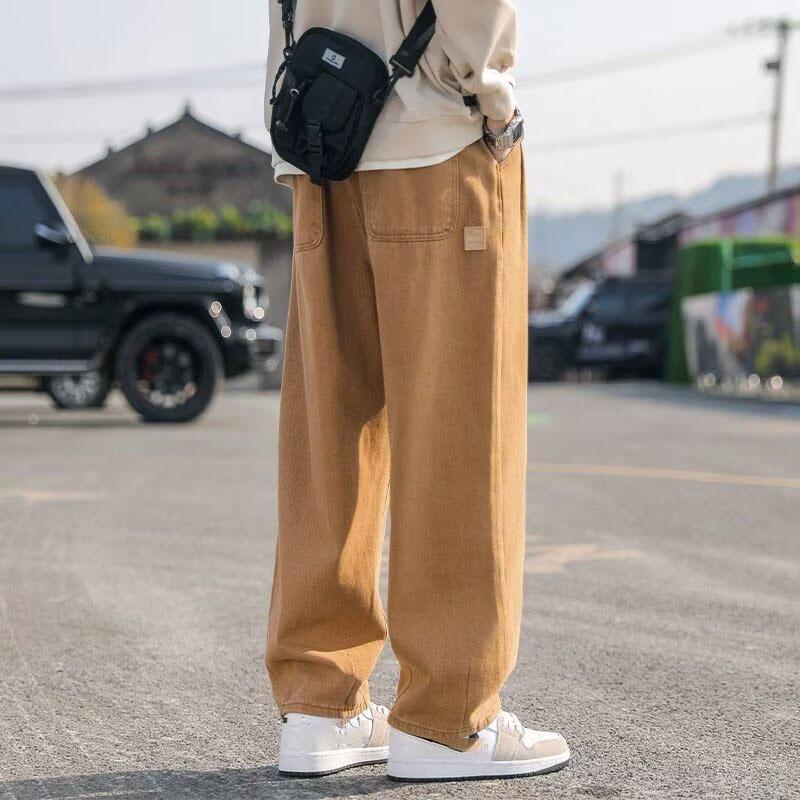 Spring and Autumn Men's Casual Loose Straight Cargo Pants