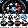 LVAXC1 4Pcs 56mm Car Wheel Center Stickers For VW GTI Polo Passat B6 B7 B8 Golf MK6 MK7 MK8 Tiguan Jetta ID.3 Beetle T-ROC CC Hub Cap