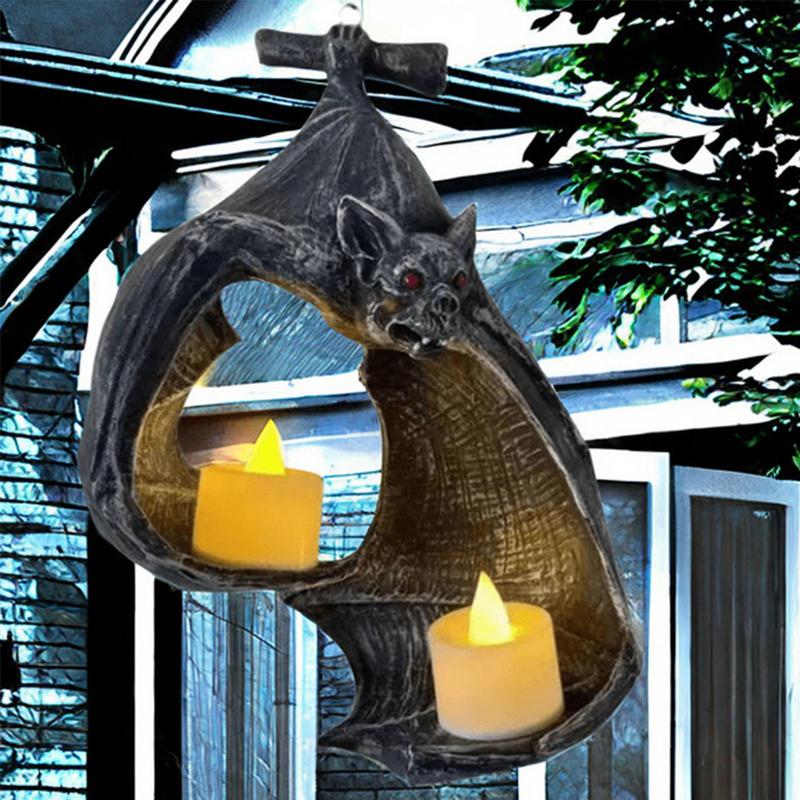 Gotischer Fledermaus Kerzenhalter Halloween Kerzenständer Dekoration Fledermaus Teelicht Kerzenhalter Halloween Fledermaus Kerzen Dekorationen Gotisch
