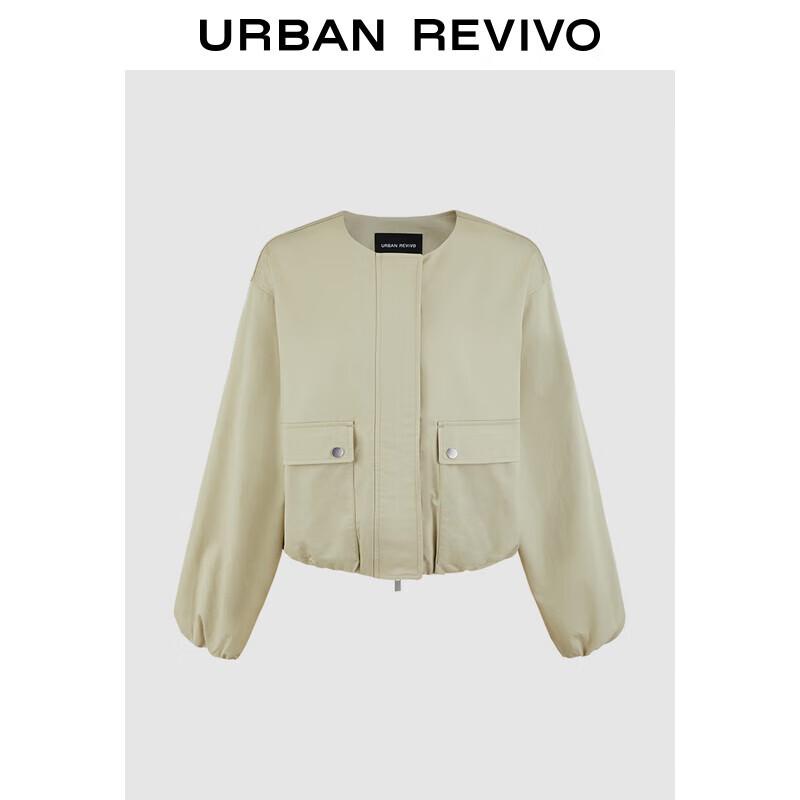 

UR Women s 3D Patch Pocket Loose Round Neck Jacket S