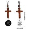 Faith  Car Pendant Crosses Wooden  Blessing Hanging Decoration For Rearview Mirror Simple Installation