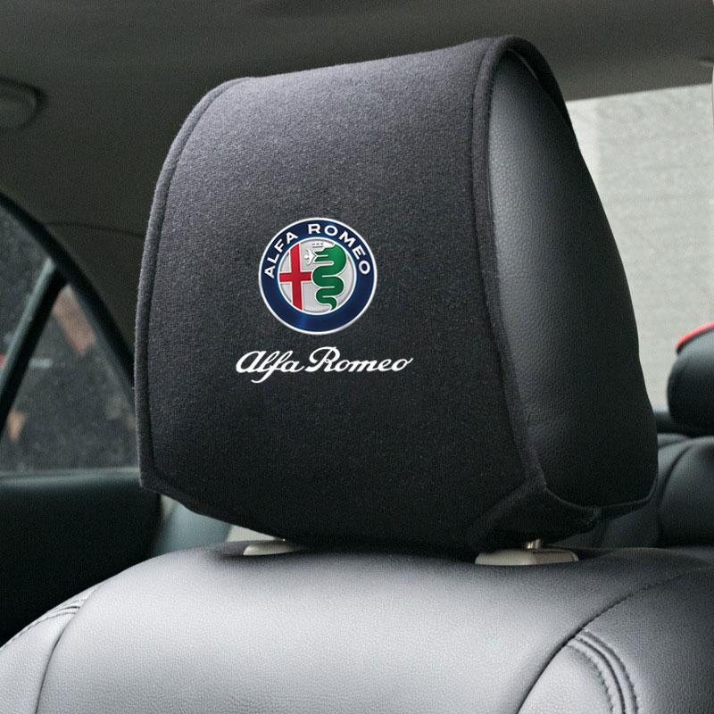 Car Seat Headrest Cover Anti-Dirty Protective Cover Universal For Alfa Romeo giulietta 159 mito giulia stelvio 147 Accessories