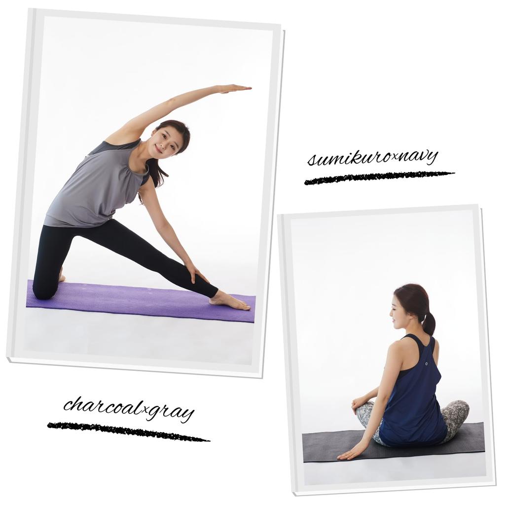 Yoga Long Tank Stylish and Cute Size [machikaada] Women's Top, Cupped, Top, (Sumikuro/Wine, M)