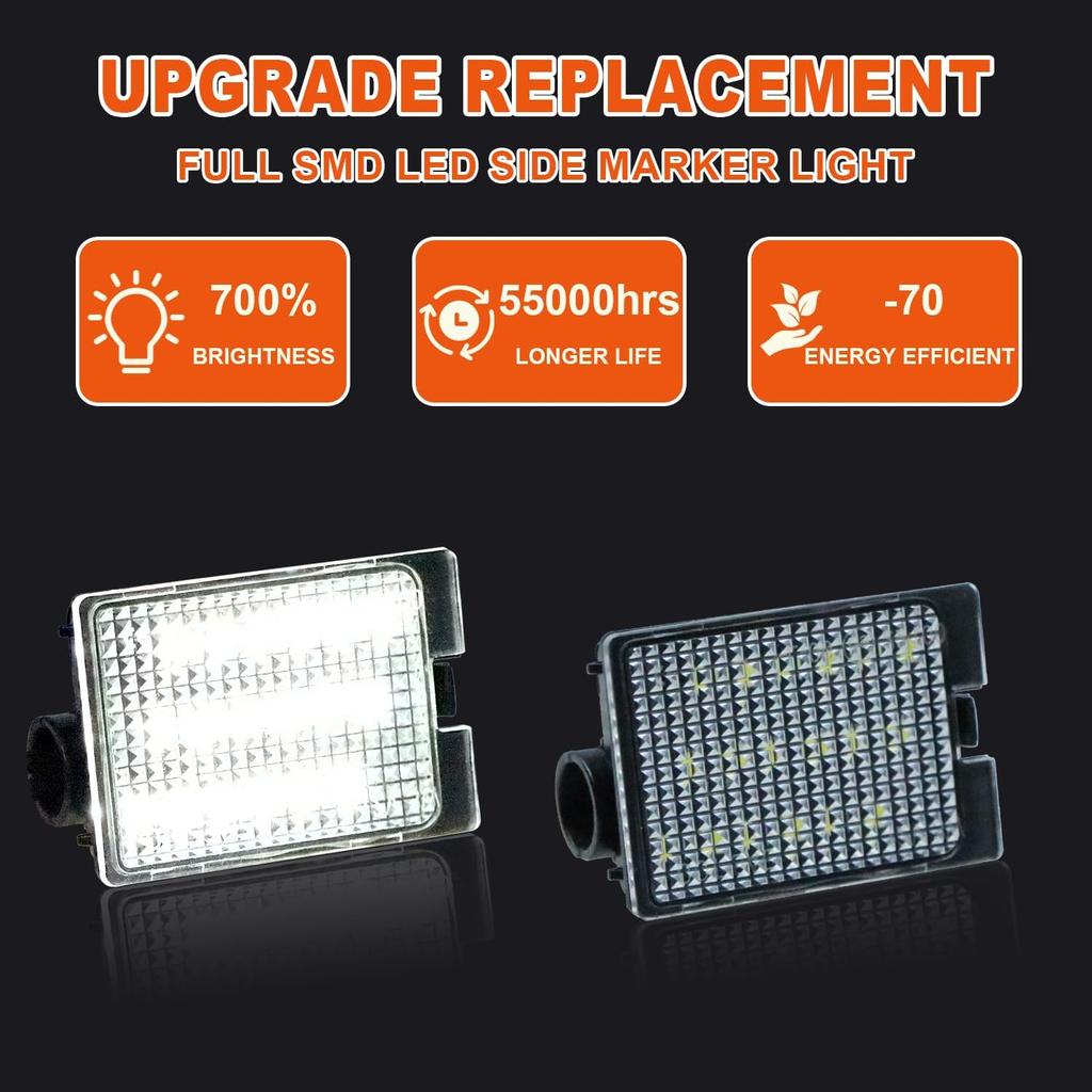 LED License Plate Tag Lights Compatible with Durango 2014 2015 2016 2017 2018    , 6500K White Tag Light Assembly Replacement, Clear Lens Tag Lamp,