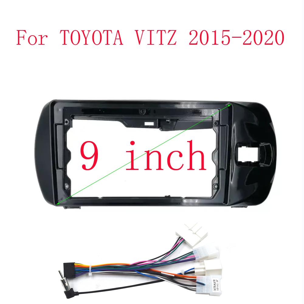 Adaptor Mască Cadru Auto 9 Inch Radio Android Audio Bord Kit Panou Montaj Pentru Toyota Vitz 3 XP130 Yaris 2015-2020