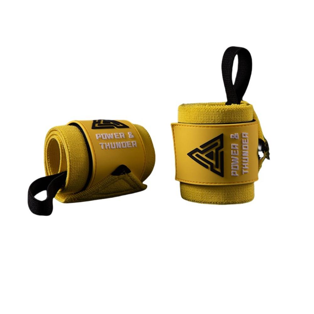 

Anti-slip Sports Wristband Bench Press Weights Lifting Straps Durable Fitness Wrist Wraps Sports жёлтый